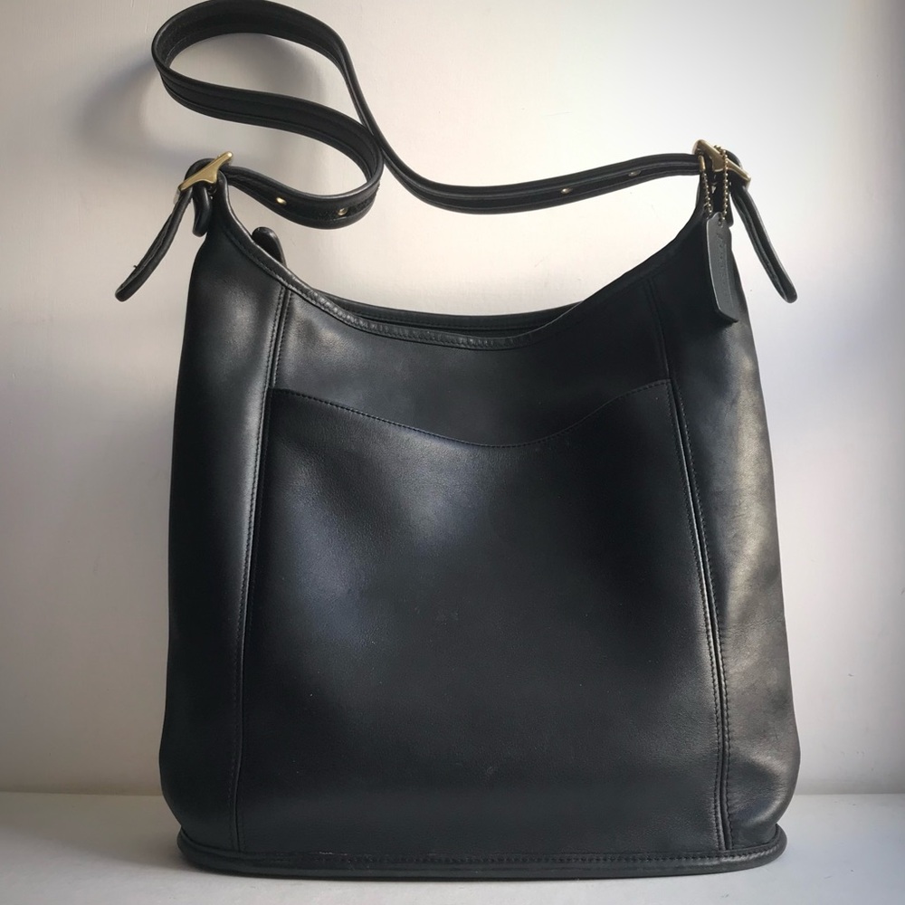 Vintage Coach Legacy Slim Bucket Black Leather No AO3-9060 EUC - Picture 2 of 12